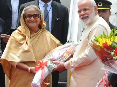 ভারতের প্রধানমন্ত্রী শেখ হাসিনা, স্বাগত জানালেন মোদী