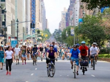 Enjoy NYC's open spaces during the Citi Summer Streets Festival in August