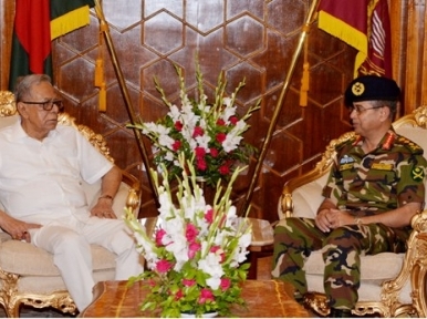 Outgoing Army chief meets President Hamid