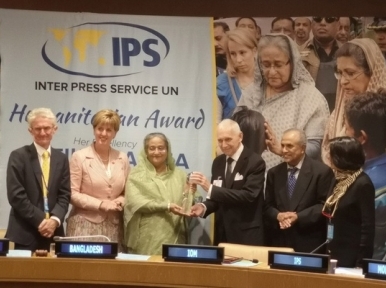 Sheikh Hasina wins international awards for tackling Rohingya crisis 