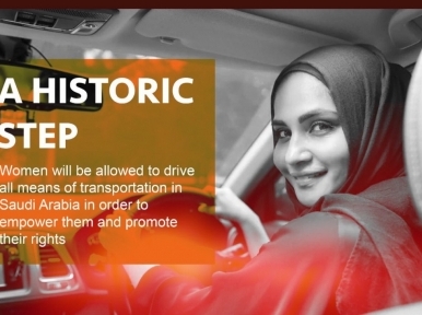 Saudi Arabia's driving ban lifted, women drive on streets