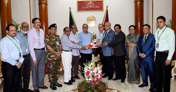 BSMMU team meets President Hamid BSMMU team meets President Hamid