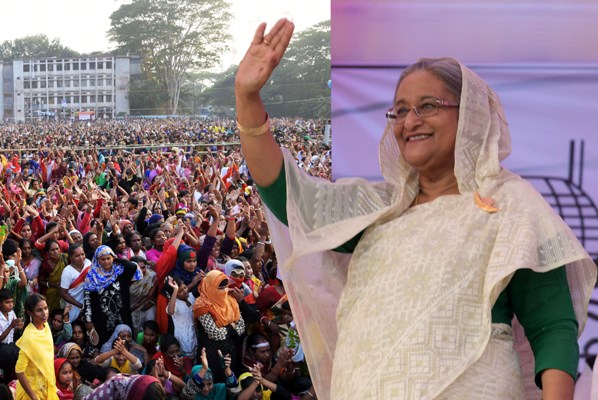 Sheikh Hasina starts campaigning for polls