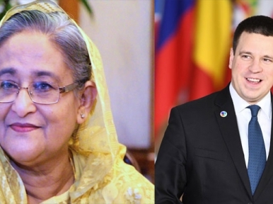 Estonia PM congratulates Sheikh Hasina