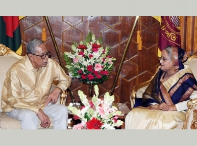 Sheikh Hasina meets President Hamid