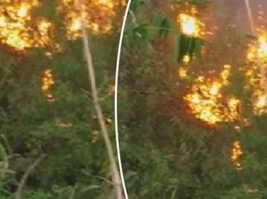 Fire breaks out in Bangladesh forest