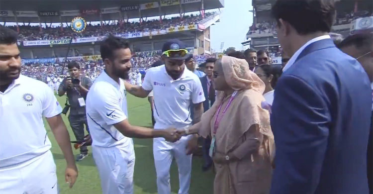 Kolkata Pink Ball Test: Sheikh Hasina identified to cricketers 