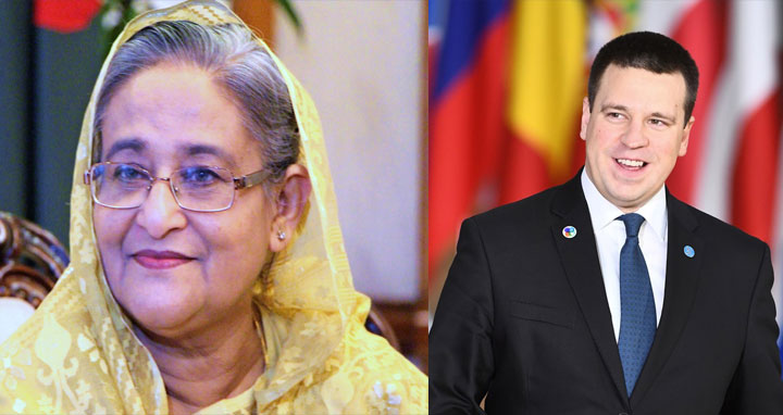 Estonia PM congratulates Sheikh Hasina