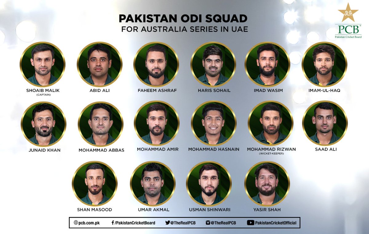 Pakistan names new players in Australia series team