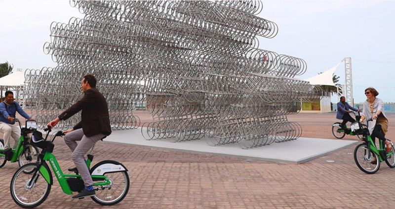 Ai Wei Wei sculpture celebrates pedal power, as Urban Forum continues in Abu Dhabi