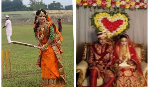 Bangladeshi cricketer impresses with her marriage attire look