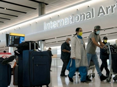 14-day mandatory quarantine on return from the UK