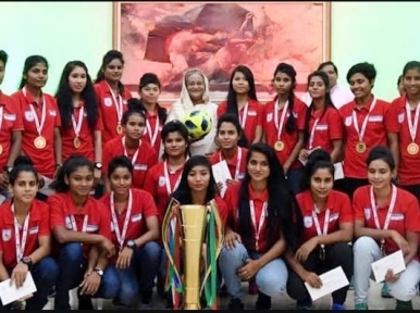 Bangladesh footballers wish Sheikh Hasina on her birthday