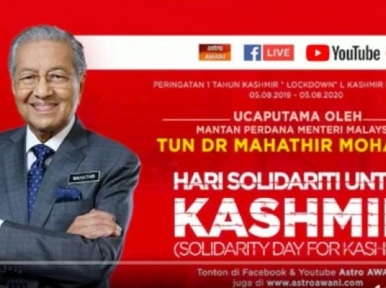 Twitter users slam former Malaysian PM Mahathir Mohamad over Kashmir remark