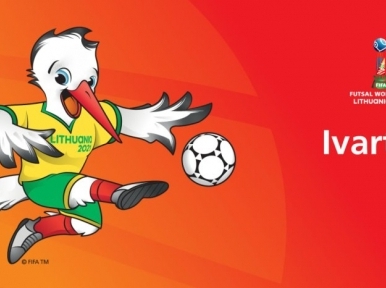 Dancing stork debuts as FIFA Futsal World Cup Lithuania 2021 mascot