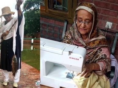 Sheikh Hasina loves sewing, fishing when she gets free time