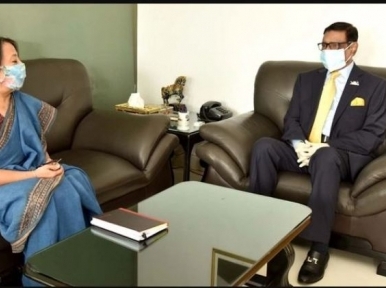 Indian High Commissioner Riva Ganguly meets Obaidul Quader