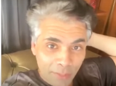 Karan Johar shows off his 'grey hair' look during live chat with Varun Dhawan