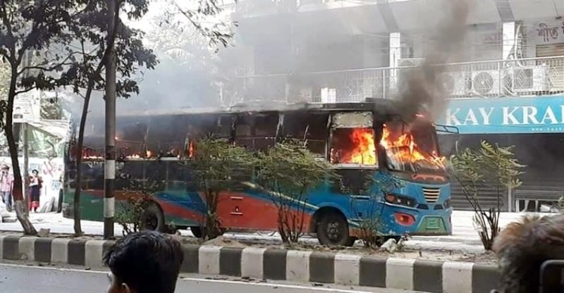 Paltan bus fire: Three, including mastermind, identified Paltan bus fire: Three, including mastermind, identified