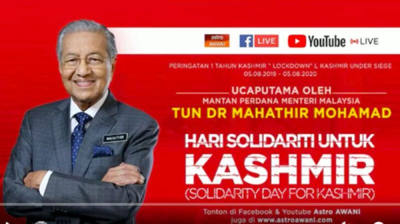 Twitter users slam former Malaysian PM Mahathir Mohamad over Kashmir remark