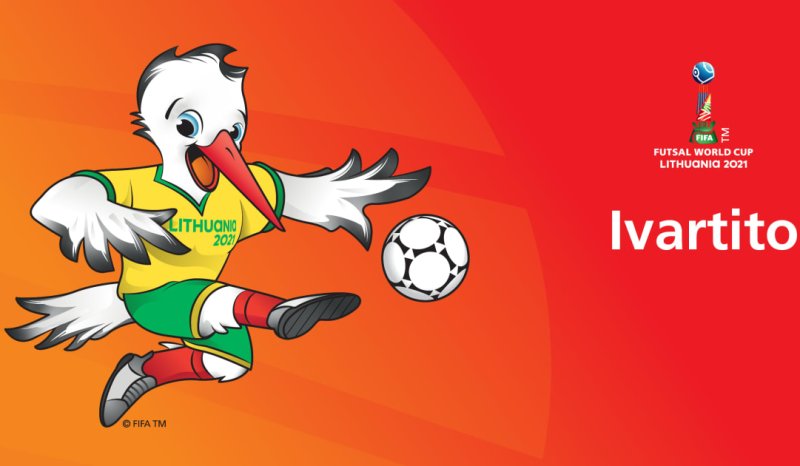 Dancing stork debuts as FIFA Futsal World Cup Lithuania 2021 mascot