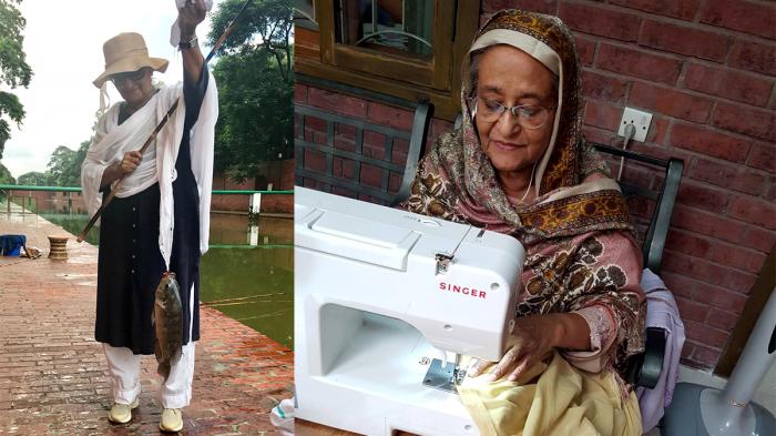 Sheikh Hasina loves sewing, fishing when she gets free time