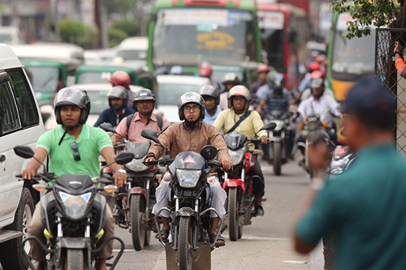 Dhaka roads witnessed an added half a million motorcycles in last 10 years Dhaka roads witnessed an added half a million motorcycles in last 10 years