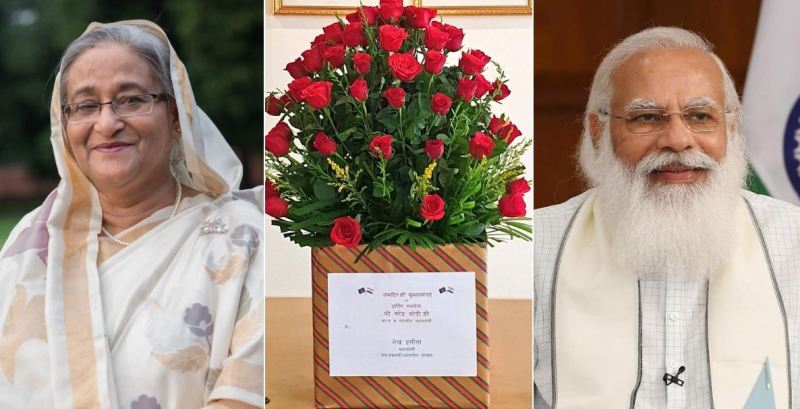 PM Hasina sends 71 red roses to Indian counterpart Narendra Modi on his birthday