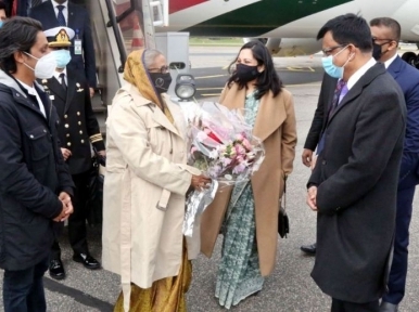 PM Hasina reaches Finland