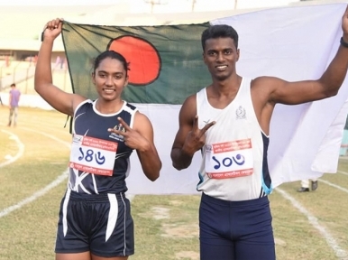 Navy's Ismail and Shirin the fastest man-woman in 100m sprint