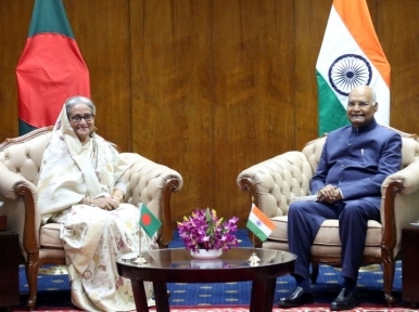 PM Hasina pays courtesy call on Indian President Kovind