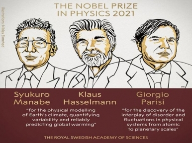 Nobel Prize in Physics awarded to three scientists for contributions to understanding complex physical systems