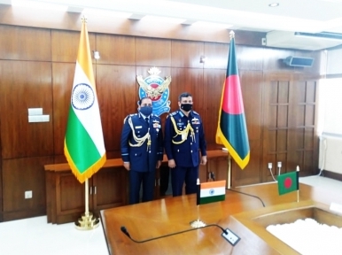 Bangladesh Air Chief Marshal Serniabat meets Indian counterpart RKS Bhadauria