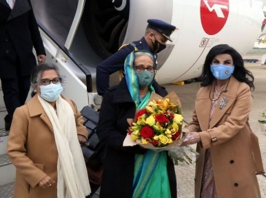 Prime Minister Hasina reaches London