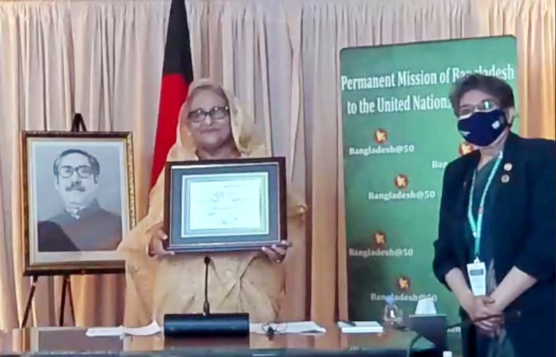 Prime Minister Hasina receives the 'SDG Progress Award'