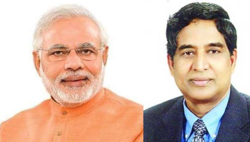 Indian Prime Minister Narendra Modi thanks Agriculture Minister Razzaque