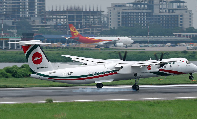 New Dash 8-400 aircraft Shwetbalaka reaches Dhaka