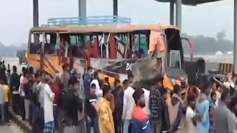 Faridpur toll plaza bus collision kills three