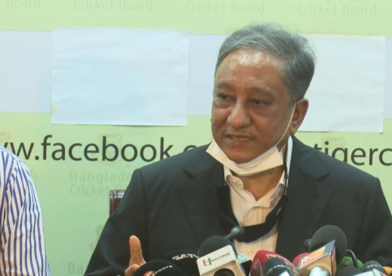 Papon at a press conference after being elected President of the BCB. Photo: Screengrab from YouTube