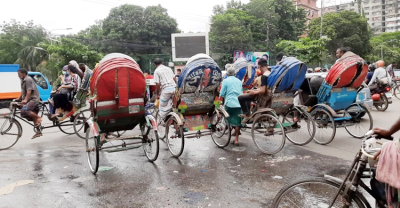 Dhaka rickshaw pullers making profits as other modes of public transport stalled to curb Covid-19 infections