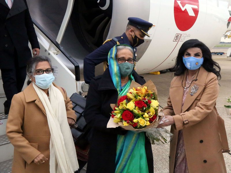 Prime Minister Hasina reaches London
