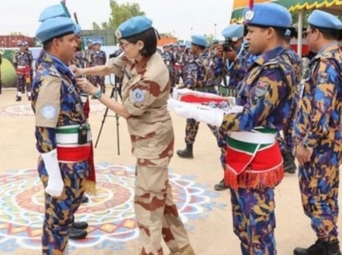 140 Bangladeshi peacekeepers receive United Nations Peace Medal