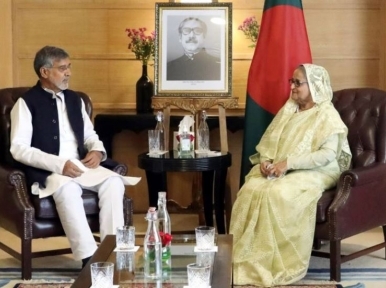 Sheikh Hasina meets with Nobel Peace Laureate Kailash Satyarthi