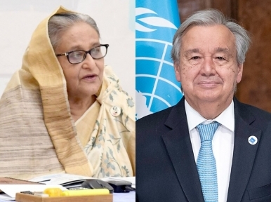 Prime Minister Hasina holds telephonic conversation with UN Secretary General