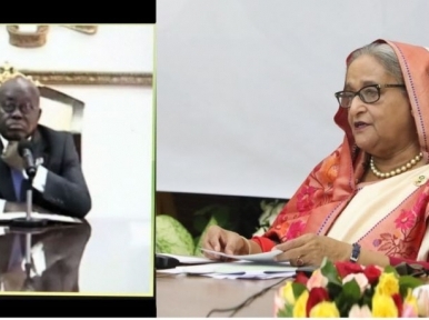 Sheikh Hasina hands over CVF's leadership to Ghana