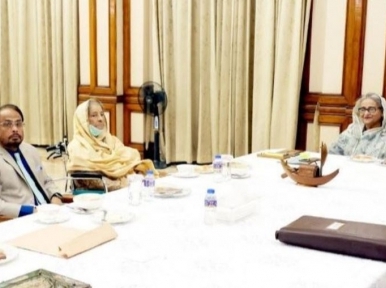 Jatiya Party leaders Roshan Ershad, GM Quader meet Prime Minister Hasina