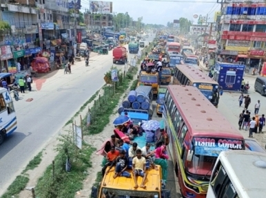 35 km traffic jam on Dhaka-Tangail highway