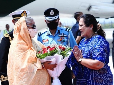 Sheikh Hasina reaches India on four-day visit