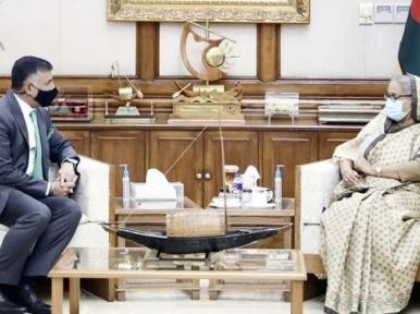 Farewell meeting of Indian High Commissioner Vikram Kumar Doraiswami with PM Sheikh Hasina