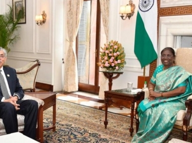 Ambassador of Bangladesh held a farewell meeting with the President of India